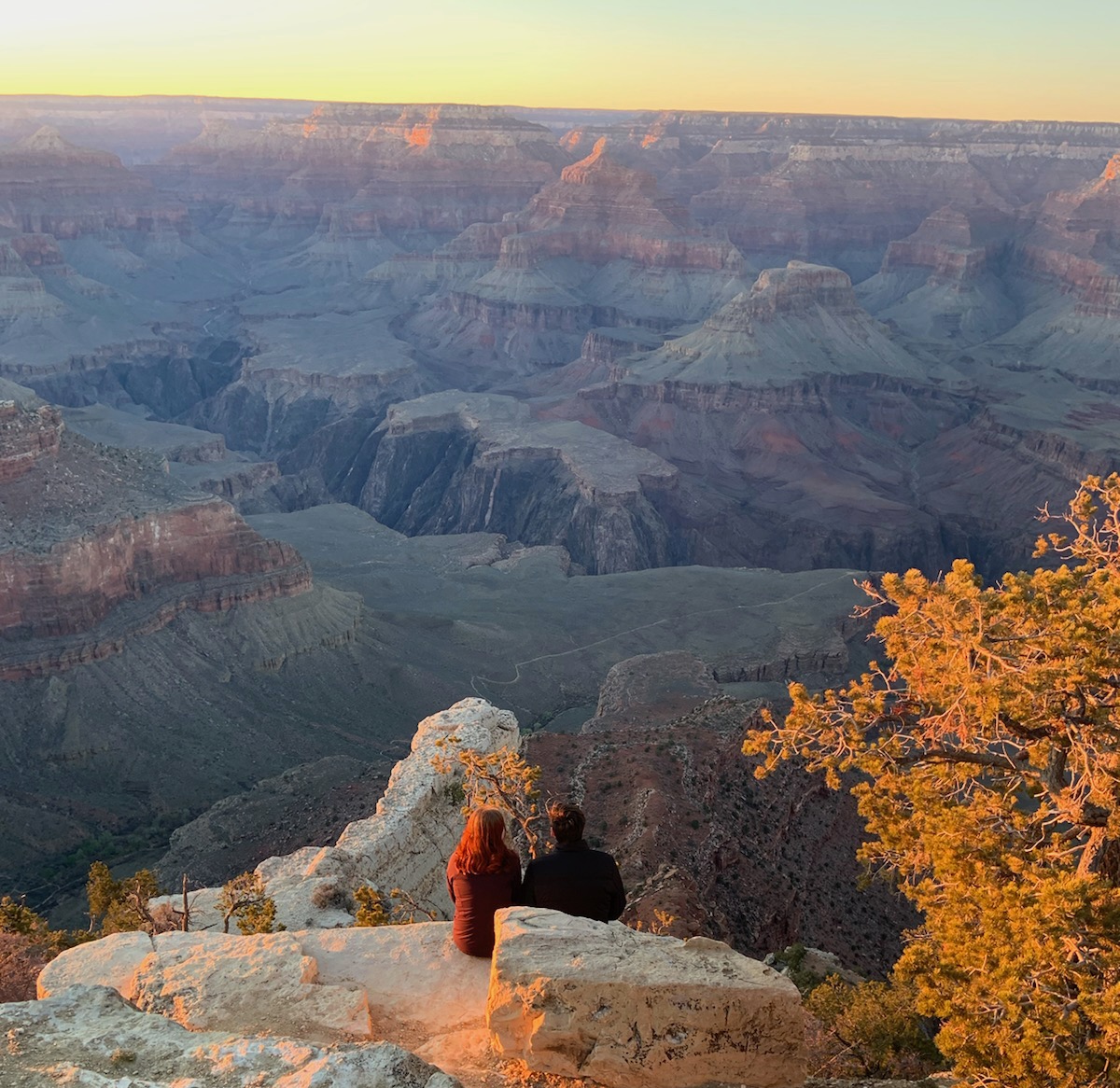 sunset at the Grand Canyon (picture taken by a kind stranger)